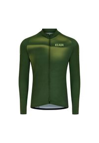 KEADA SPORTS - Męska koszulka rowerowa z długim rękawem - Onwards Four. Kolor: zielony. Długość rękawa: długi rękaw. Długość: długie. Sport: kolarstwo