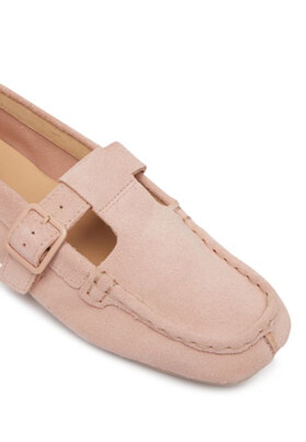 Clarks Mokasyny Freckle Tbar 26185904 Różowy. Kolor: różowy. Materiał: zamsz, skóra