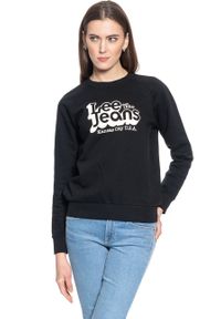 Lee - LEE GRAPHIC CREW SWS DAMSKA BLUZA KLASYCZNA BLACK L53TTX01 112112530. Styl: klasyczny