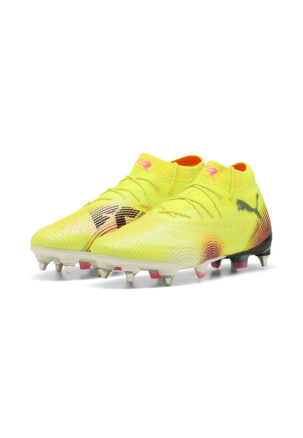 Puma - Buty piłkarskie FUTURE 8 ULTIMATE MxSG PUMA Yellow Alert Black Sun Struck Pink. Kolor: czarny, różowy, wielokolorowy, żółty. Sport: piłka nożna
