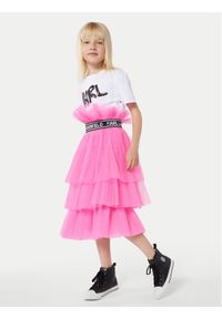 Karl Lagerfeld Kids Spódnica Z30093 D Różowy Regular Fit. Kolor: różowy. Materiał: syntetyk