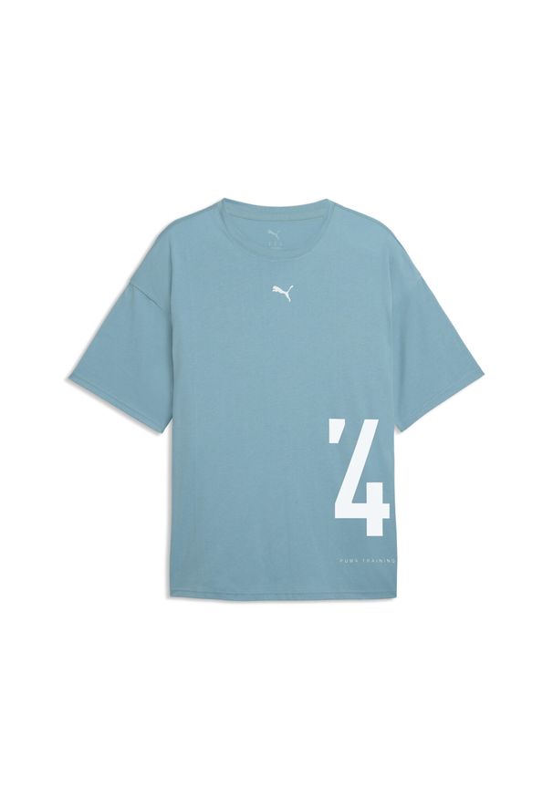 Puma - Męska koszulka treningowa Graphics o kroju oversize PUMA. Kolor: niebieski. Sport: fitness