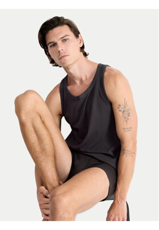 Sloggi Podkoszulek 10222292 Szary Regular Fit. Kolor: szary. Materiał: bawełna