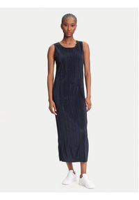 Calvin Klein Sukienka codzienna LV044A211G Granatowy Slim Fit. Okazja: na co dzień. Kolor: niebieski. Materiał: syntetyk. Typ sukienki: proste. Styl: casual #3