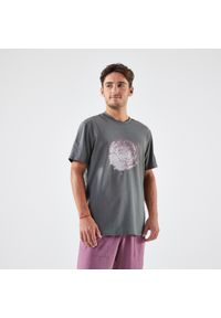 ARTENGO - Koszulka tenisowa męska Artengo Soft. Kolor: zielony, fioletowy, wielokolorowy, szary. Materiał: materiał, bawełna, elastan, lyocell. Sport: tenis #1
