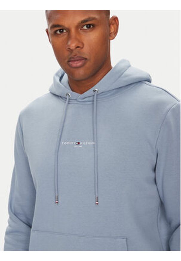 TOMMY HILFIGER - Tommy Hilfiger Bluza Logo MW0MW32673 Niebieski Regular Fit. Kolor: niebieski. Materiał: syntetyk
