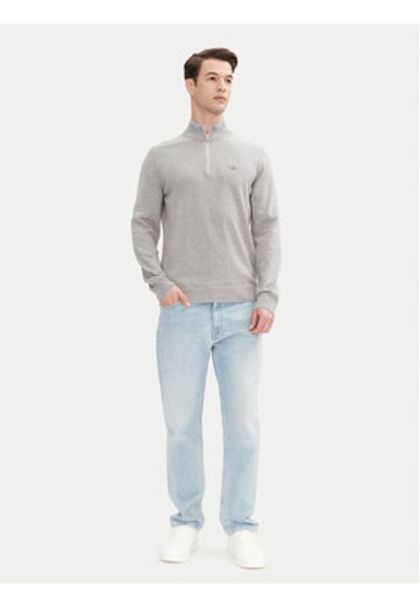 Aeronautica Militare Sweter 251MA1489L506 Szary Regular Fit. Kolor: szary. Materiał: bawełna