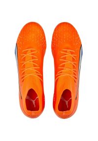 Buty piłkarskie Puma Ultra Pro FG/AG M 107240 01 pomarańczowe pomarańcze i czerwienie. Kolor: pomarańczowy. Materiał: dzianina. Szerokość cholewki: normalna. Sport: piłka nożna #6