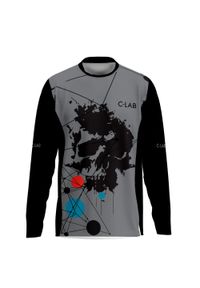 C-LAB - Koszulka MTB Enduro z długim rękawem Skeletor. Kolor: wielokolorowy, szary, czarny. Materiał: tkanina. Długość rękawa: długi rękaw. Długość: długie. Sport: kolarstwo #1