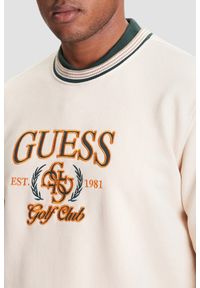 Guess - GUESS Beżowa bluza męska 4G. Kolor: beżowy #5