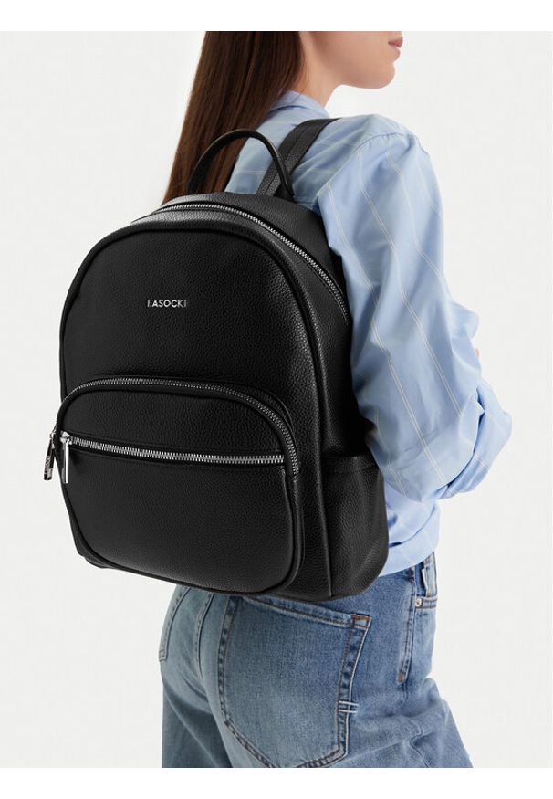 Lasocki Plecak CEO-LSK-L-015-09 Czarny. Kolor: czarny. Materiał: materiał
