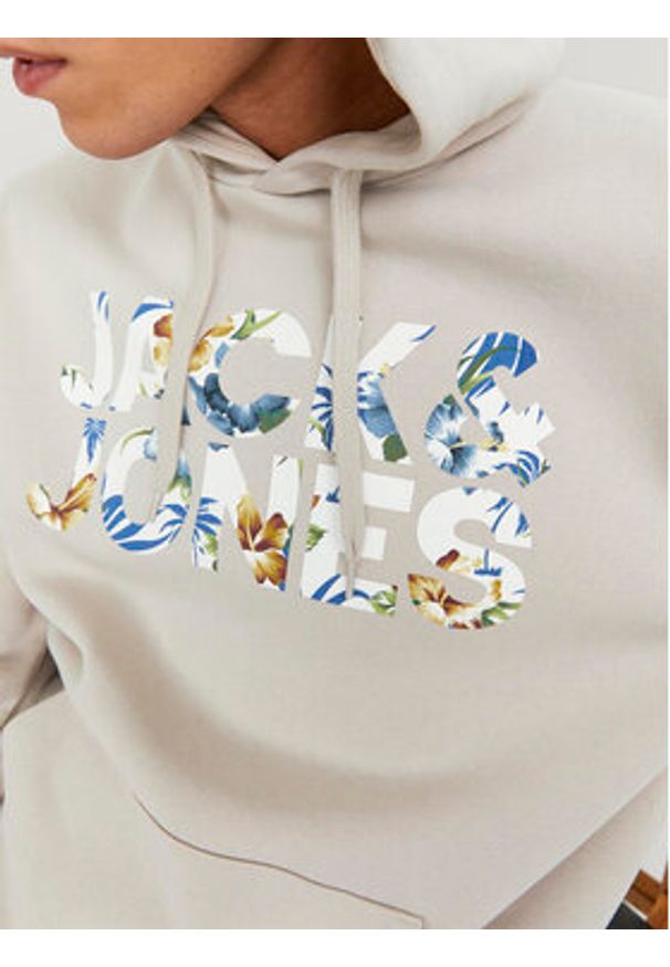 Jack & Jones Bluza Jeff 12250682 Beżowy Standard Fit. Kolor: beżowy. Materiał: syntetyk, bawełna