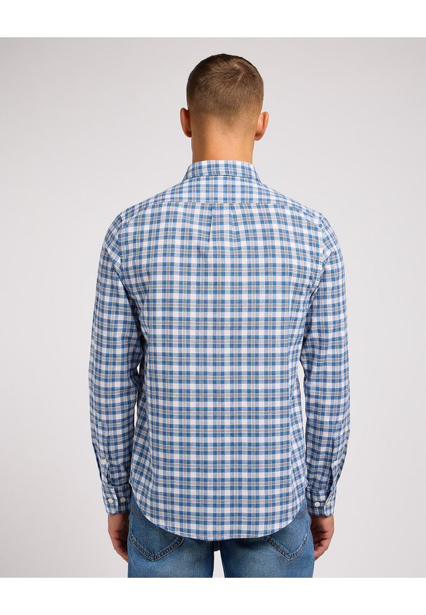 Lee - LEE MĘSKA KOSZULA LEE BUTTON DOWN ATLANTIC 112349957 L880015643. Typ kołnierza: button down