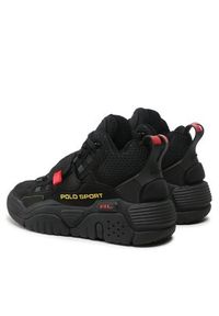 Polo Ralph Lauren Sneakersy PS100 809846180001 Czarny. Kolor: czarny. Materiał: nubuk, skóra