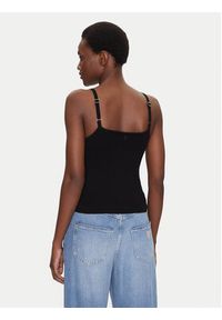 Guess Top W5GR47 Z3MN2 Czarny Regular Fit. Kolor: czarny. Materiał: wiskoza, syntetyk