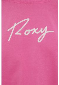 Roxy bluza damska kolor różowy z aplikacją. Kolor: różowy. Materiał: materiał. Wzór: aplikacja #3