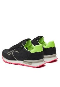 Pepe Jeans Sneakersy Brit Neon W PLS40011 Czarny. Kolor: czarny #3