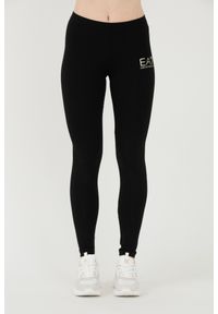 EA7 Emporio Armani - EA7 Czarne legginsy z małym logo. Kolor: czarny