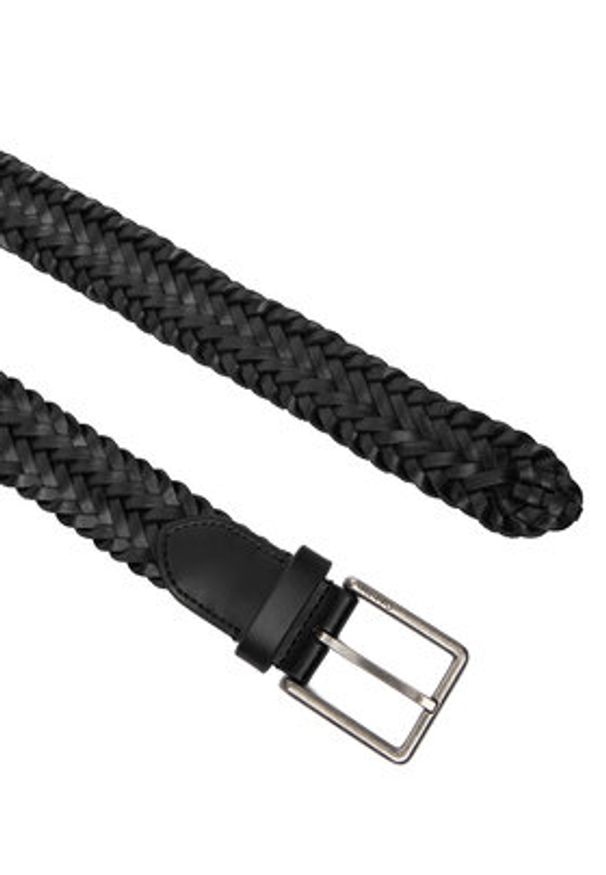 Calvin Klein Pasek Męski Warmth Buckle 35Mm LV04D7053G Czarny. Kolor: czarny. Materiał: skóra