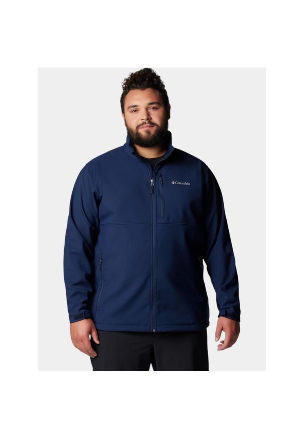 columbia - Kurtka Softshell Męska Columbia Ascender. Kolor: niebieski. Materiał: materiał, softshell. Sport: turystyka piesza