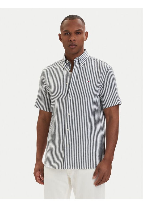 TOMMY HILFIGER - Tommy Hilfiger Koszula MW0MW42449 Niebieski Regular Fit. Kolor: niebieski. Materiał: bawełna