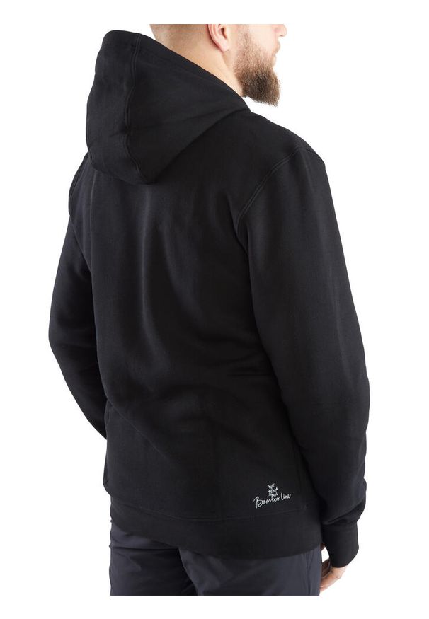 Bluza turystyczna męska Viking Laxa Bamboo z kapturem. Typ kołnierza: kaptur. Kolor: czarny