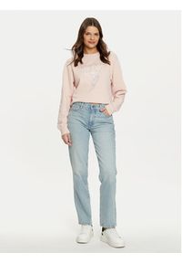 Guess Bluza W5RQ09 K8802 Różowy Regular Fit. Kolor: różowy. Materiał: bawełna, syntetyk #5