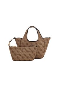 Guess - GUESS Beżowa torebka damska Calista 2 In 1 Mini. Kolor: beżowy. Materiał: skórzane #5
