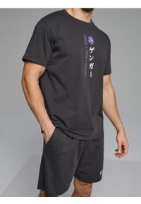 Sinsay - Bawełniana piżama dwuczęściowa z nadrukiem na plecach Pokemon - szary. Kolor: szary. Materiał: bawełna. Wzór: nadruk #1