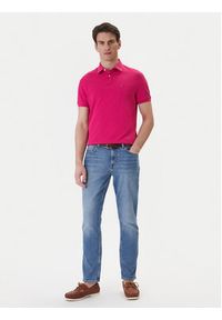 TOMMY HILFIGER - Tommy Hilfiger Polo 1985 MW0MW17770 Różowy Regular Fit. Typ kołnierza: polo. Kolor: różowy. Materiał: bawełna #5