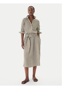 LOLA CASADEMUNT Sukienka koszulowa MS2616038 Zielony Regular Fit. Kolor: zielony. Materiał: wiskoza. Typ sukienki: koszulowe #5