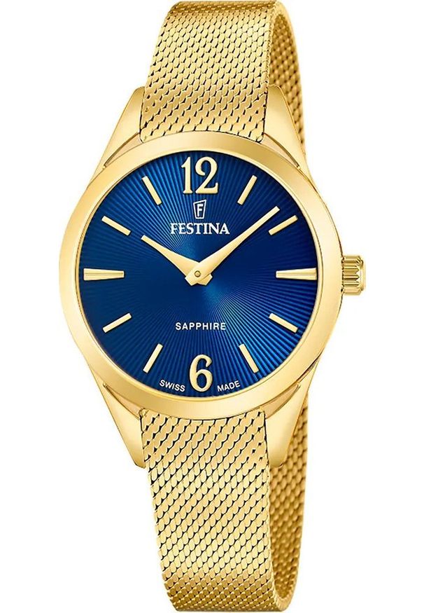 Zegarek damski Festina F20077-4 złoty. Kolor: złoty