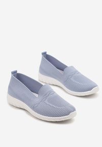 Born2be - Niebieskie Wsuwane Tenisówki Mokasyny Venni. Okazja: na co dzień, na spacer. Zapięcie: bez zapięcia. Kolor: niebieski. Materiał: jeans. Wzór: aplikacja. Styl: elegancki, casual #6