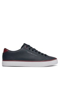 TOMMY HILFIGER - Tommy Hilfiger Sneakersy Th Hi Vulc Core Low Leather FM0FM05041 Granatowy. Kolor: niebieski. Materiał: skóra