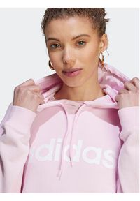 Adidas - adidas Bluza Essentials Linear Hoodie IL3343 Różowy Regular Fit. Kolor: różowy. Materiał: bawełna #3