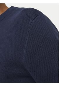 Jack & Jones Sweter Merino 12216817 Granatowy Regular Fit. Kolor: niebieski. Materiał: wełna #5