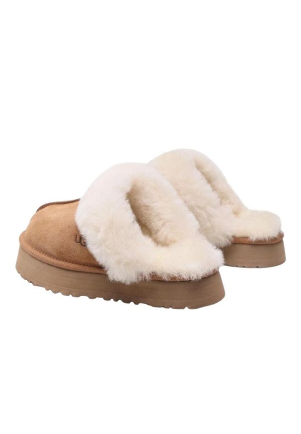 Ugg - Buty do chodzenia dla dorosłych UGG Disquette Slipper Chestnut. Kolor: brązowy. Materiał: skóra. Sport: turystyka piesza