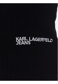 Karl Lagerfeld Jeans Sweter A3W18006 Czarny Slim Fit. Kolor: czarny. Materiał: syntetyk #2
