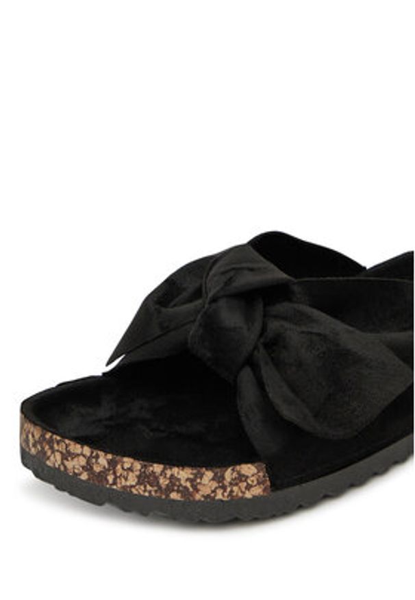 DeeZee Klapki E998-1 Czarny. Kolor: czarny. Materiał: materiał