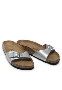 Birkenstock Klapki Madrid Bs 0040413 Srebrny. Kolor: srebrny. Materiał: skóra #3