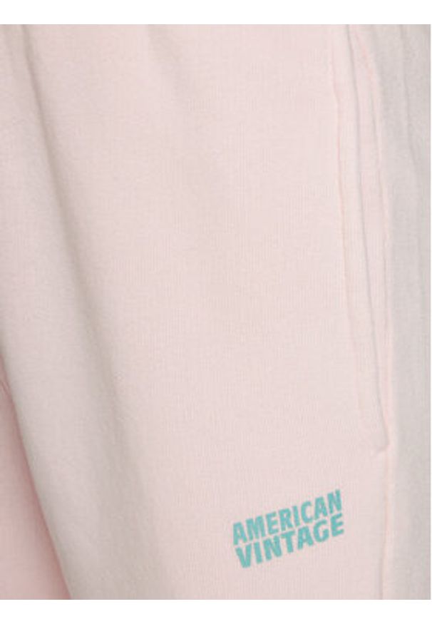 AMERICAN VINTAGE - American Vintage Spodnie dresowe Izubird IZU05BE24 Różowy Regular Fit. Kolor: różowy. Materiał: bawełna