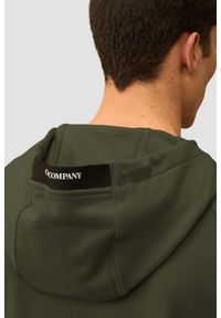 C.P. Company - C.P. COMPANY Zielona rozpinana bluza męska Hooded Open, Rozmiar XL. Okazja: na co dzień. Kolor: zielony. Materiał: bawełna. Styl: casual #6