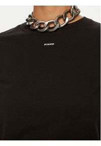 Pinko T-Shirt Basico 100373 A228 Czarny Regular Fit. Kolor: czarny. Materiał: bawełna