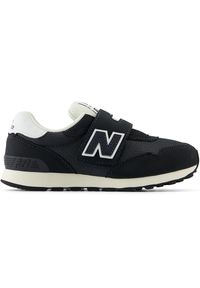 Buty dziecięce New Balance PV515LCC – czarne. Okazja: na uczelnię, na co dzień. Kolor: czarny. Materiał: materiał, syntetyk. Szerokość cholewki: normalna #1