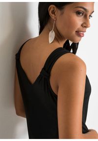 bonprix - Top z dżerseju z czystej wiskozy. Kolor: czarny. Materiał: jersey, wiskoza. Długość rękawa: na ramiączkach #2