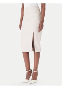 Rinascimento Spódnica z imitacji skóry CFC0127468003 Beżowy Slim Fit. Kolor: beżowy. Materiał: skóra #1