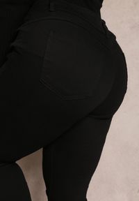 Renee - Czarne Spodnie Skinny Push Up Heochie. Kolor: czarny. Materiał: tkanina #4
