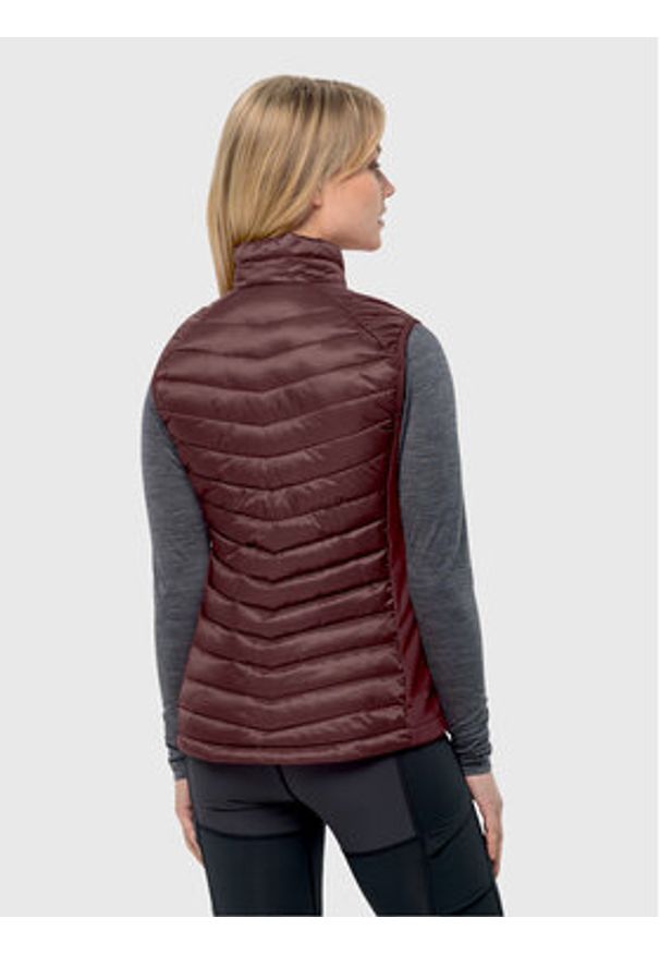 Jack Wolfskin Bezrękawnik Routeburn Pro Ins Vest 1207202 Bordowy Slim Fit. Kolor: czerwony. Materiał: syntetyk. Długość rękawa: bez rękawów