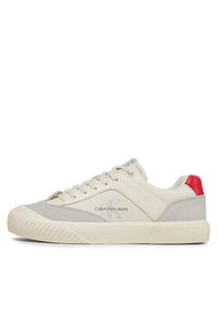 Calvin Klein Jeans Sneakersy Skater Vulc Low Mix Mg Btw YM0YM00916 Beżowy. Kolor: beżowy. Materiał: materiał