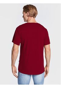 Imperial T-Shirt TK42EDTL Bordowy Regular Fit. Kolor: czerwony. Materiał: bawełna #5
